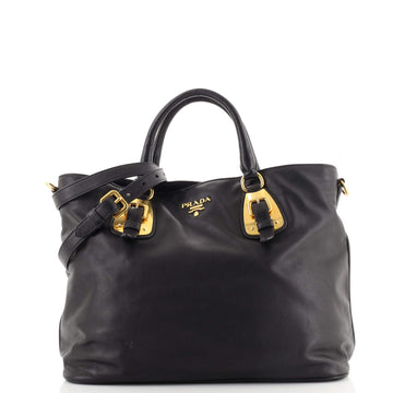 Prada Convertible Buckle Tote Soft Calf Large