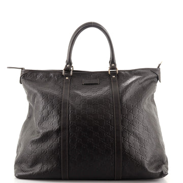 Gucci Joy Zip Top Tote Guccissima Leather Medium