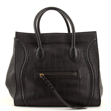 Celine Phantom Bag Crocodile Embossed Leather Large