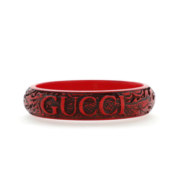 Gucci Logo Cuff Bracelet Carved Resin Thin