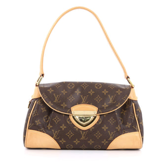 Louis Vuitton Beverly Handbag Monogram Canvas MM Brown 