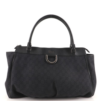 Gucci D-Ring Shoulder Bag (Outlet) GG Canvas Large