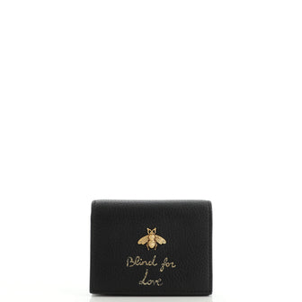 Gucci Animalier Flap Card Case Leather