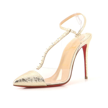 Christian Louboutin Women's Nosy Spikes Pumps PVC and Leather 100