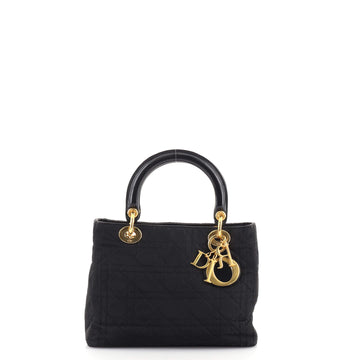 Christian Dior Vintage Lady Dior Bag Cannage Quilt Nylon Medium