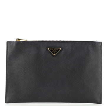Prada Zip Pouch Saffiano Leather Medium