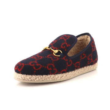 Gucci Women's Fria Horsebit Loafers GG Wool
