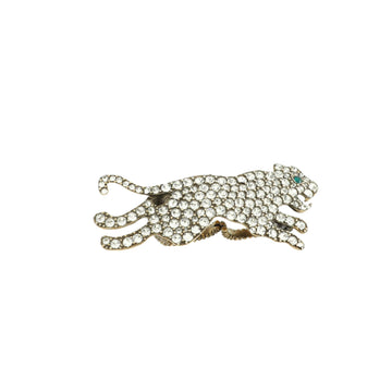 Gucci Tiger Double Finger Ring Crystal and Metal
