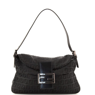 Fendi Double Flap Bag Zucchino Canvas Medium
