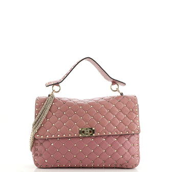 Valentino Garavani Rockstud Spike Flap Bag Quilted Leather Large