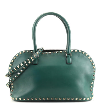 Valentino Garavani Rockstud Zip Satchel Leather Medium