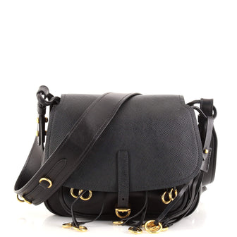 Prada Corsaire Messenger Bag Calfskin and Saffiano Leather