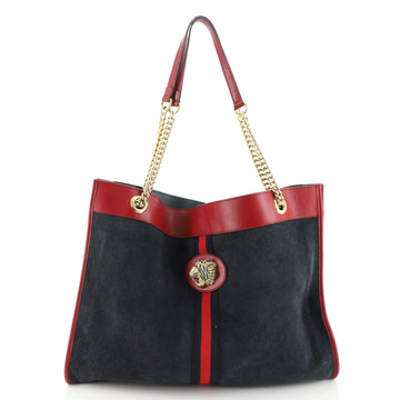 Gucci Rajah Chain Tote Suede Large