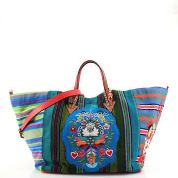 Christian Louboutin Caba Tote Motif Embroidered Jacquard Large