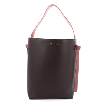 Celine Twisted Cabas Tote Calfskin Small Brown