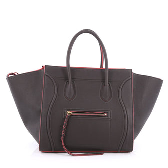 Celine Phantom Handbag Grainy Leather Medium Brown