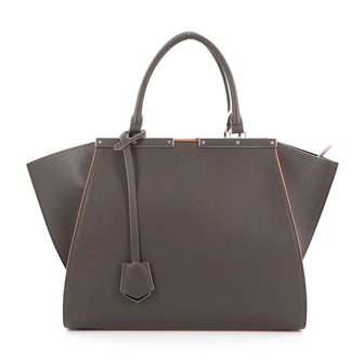 Fendi Petite 3Jours Handbag Leather Gray 1778305