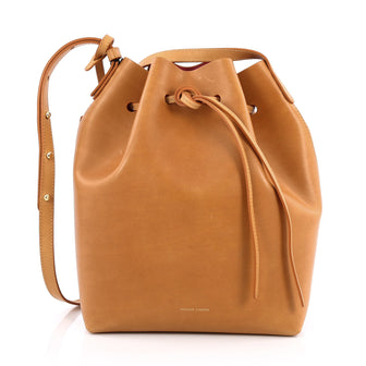 Mansur Gavriel Bucket Bag Leather Large Brown