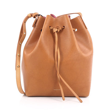 Mansur Gavriel Bucket Bag Leather Large Brown