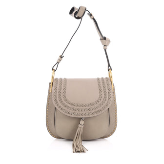 Chloe Hudson Handbag Whipstitch Leather Medium Brown