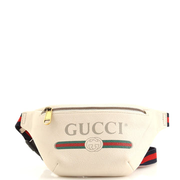 Gucci Logo Belt Bag Printed Leather Small