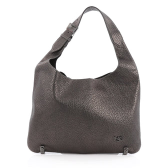 Givenchy HDG Hobo Leather Small Gray