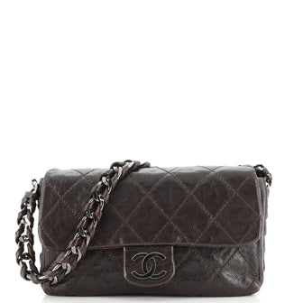 Chanel Modern Chain Flap Bag Quilted Glazed Caviar Medium