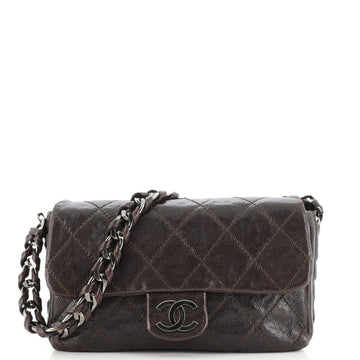 Chanel Modern Chain Flap Bag Quilted Glazed Caviar Medium