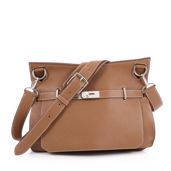 Hermes Jypsiere Handbag Clemence 37 Brown 10183532167