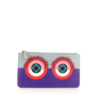 Fendi Monster Pouch Printed Leather Mini