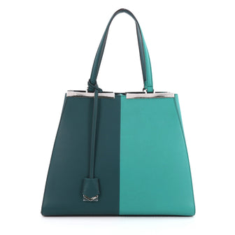 Fendi Bicolor 3Jours Handbag Leather Large Blue