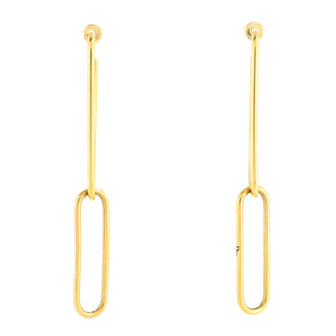Christian Dior Paper Clip Drop Earrings Metal