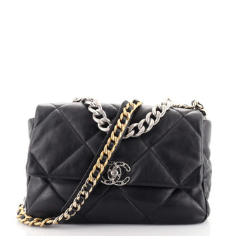 Chanel 19 Flap Bag Quilted Leather Large