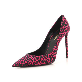 Saint Laurent Women's Pointed Pumps Printed Canvas