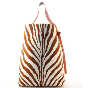 Celine Twisted Cabas Tote Leather and Felt Oversized