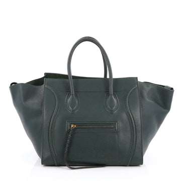 Celine Phantom Handbag Smooth Leather Medium Green