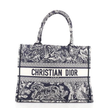 Christian Dior Book Tote Embroidered Canvas Medium