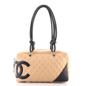 Chanel Cambon Bowler Bag Quilted Leather Medium