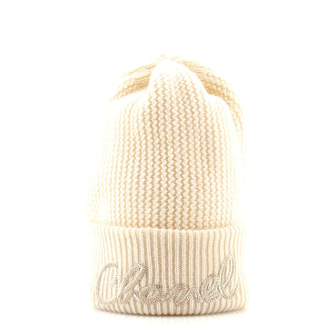 Chanel Logo Beanie Cashmere with Sequins