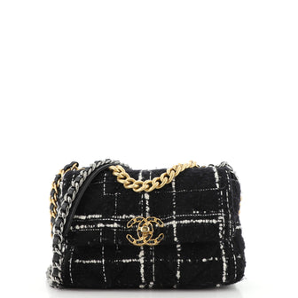 Chanel 19 Flap Bag Quilted Tweed Medium