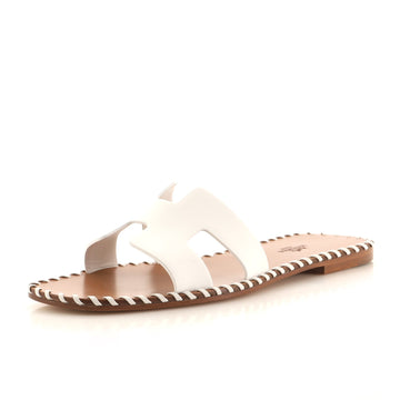 Hermes Women's Izmir Slide Sandals Whipstitch Leather
