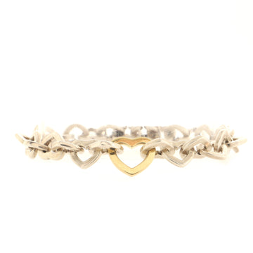 Tiffany & Co. Heart Link Bracelet Sterling Silver with 18K Yellow Gold