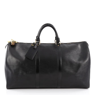 Louis Vuitton Keepall Bag Epi Leather 50 Black