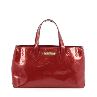 Louis Vuitton Wilshire Handbag Monogram Vernis PM Red