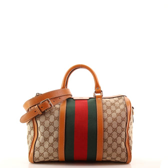 Gucci Vintage Web Boston Bag GG Canvas Medium