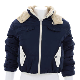 Gucci Women's Reversible Hooded Jacket Quilted Polyamide and Shearling