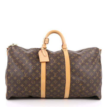 Louis Vuitton Keepall Bandouliere Bag Monogram Canvas 55 brown