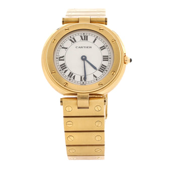 Cartier Santos Vendome Ronde Quartz Watch Yellow Gold 32