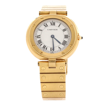 Cartier Santos Vendome Ronde Quartz Watch Yellow Gold 32