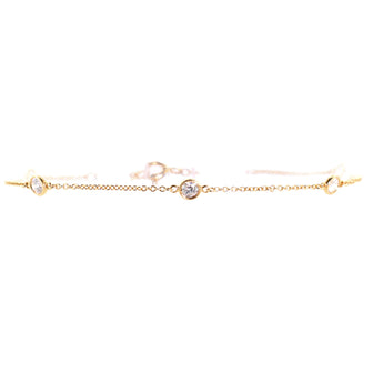 Tiffany & Co. Elsa Peretti Color By The Yard 5 Stone Bracelet 18K Yellow Gold with Diamonds